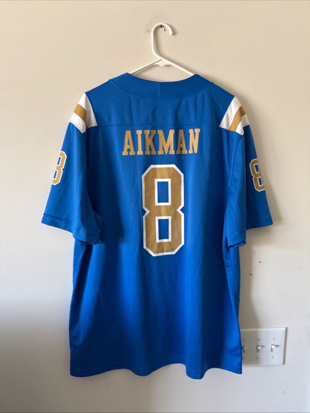 Men's Jordan Troy Aikman #8 UCLA Bruins NCAA Game Jersey Sz XL - Blue RARE - Picture 6 of 6